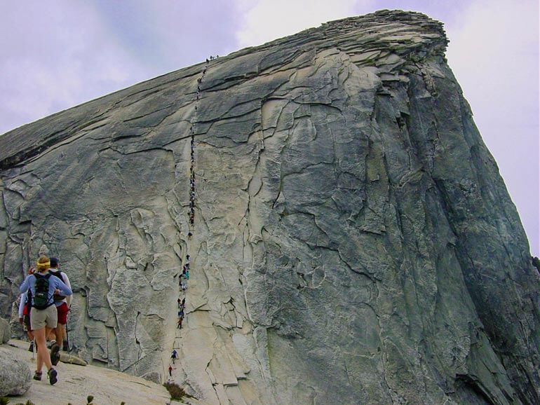 Final push to the half dome summit