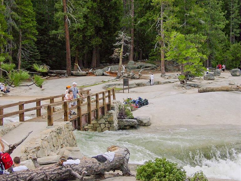 Footbridge over Nevada Falls, Yosemite