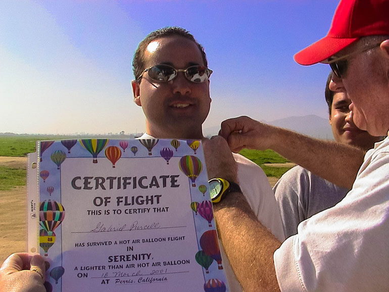 Serenity Balloon Team Certificate
