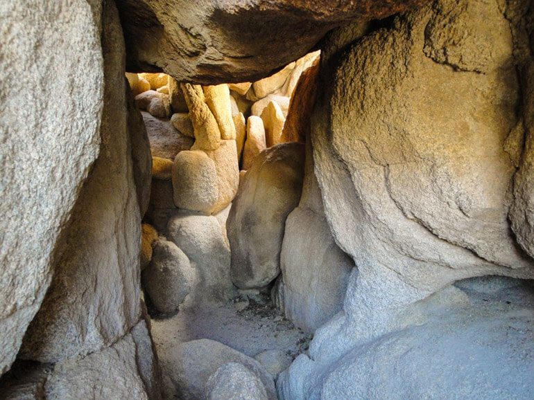 Boulder Cave in Joshua Tree