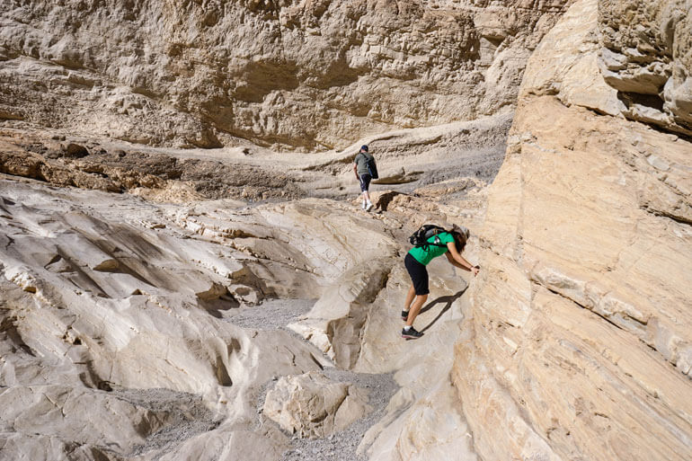 Slick rock in Mosaic Canyon