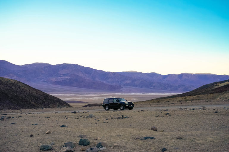 Driving through Death Valley