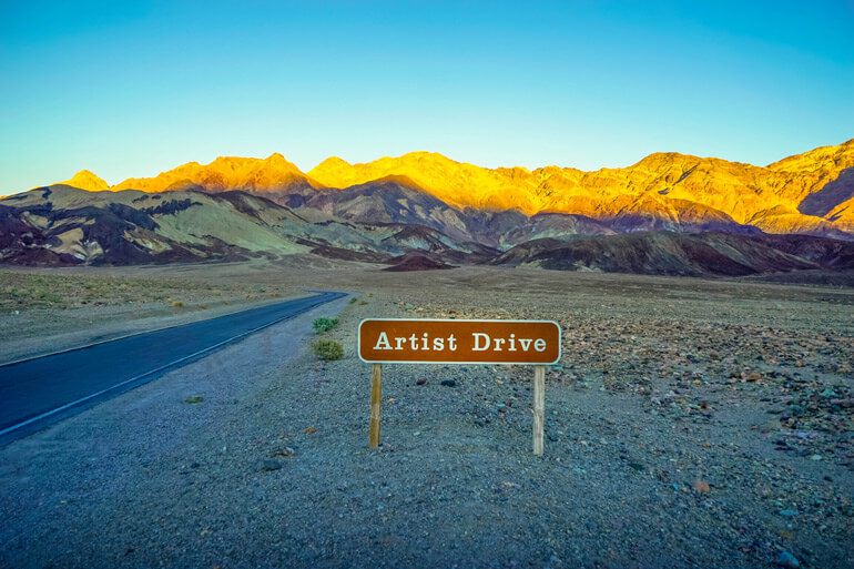 Artist Drive at Death Valley