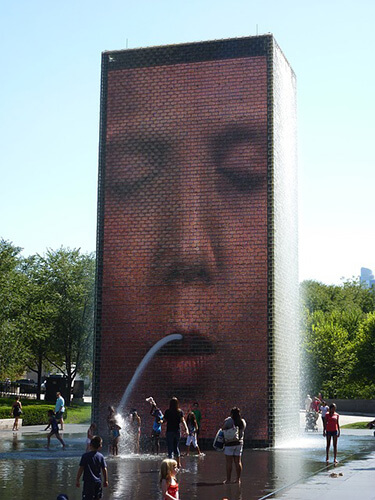Crown Fountain in Millennium Park, Chicago