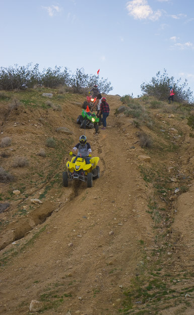 ATV on big hill in Jawbone Canyon