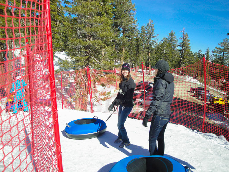 Snow tubing at Mammoth Mountain