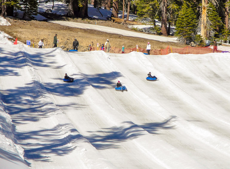 Snow tubing at Mammoth Mountain