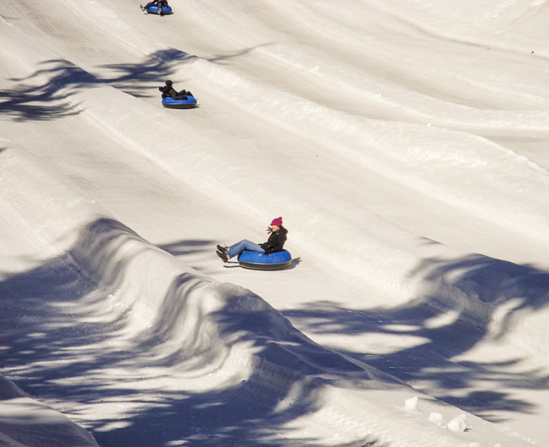 Snow tubing at Mammoth Mountain