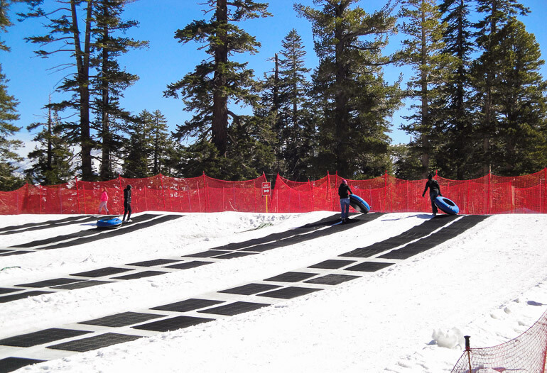 Snow tubing at Mammoth Mountain