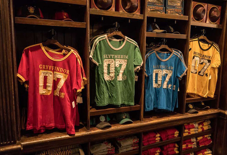 Quidditch team shirts for sale in the wizarding world